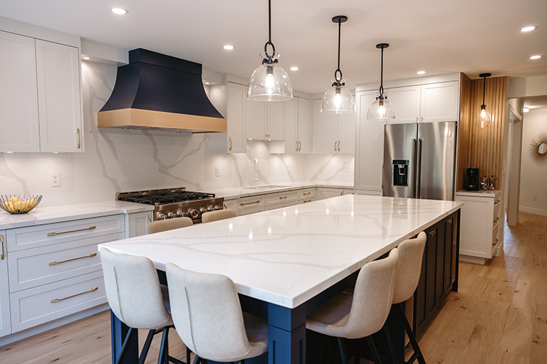 Completed kitchen renovation by Floor and Bath Design